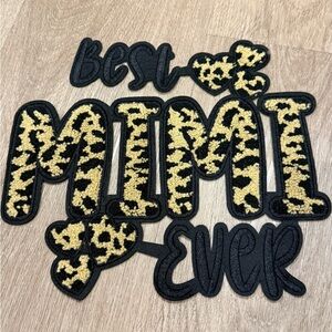 MIMI Ever Chenille Patch - Black and Gold Leopard